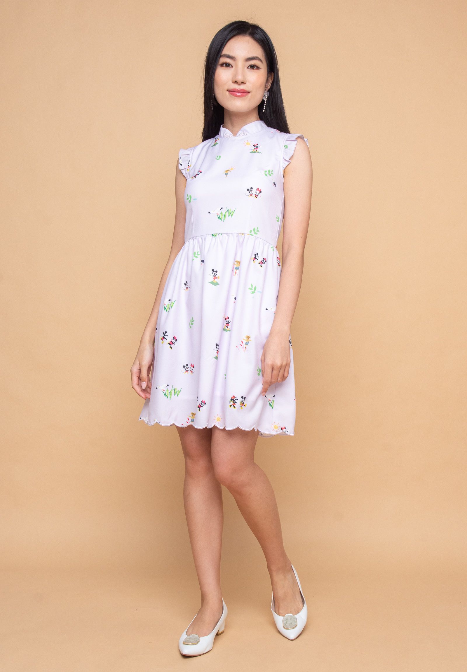 midi cheongsam dress