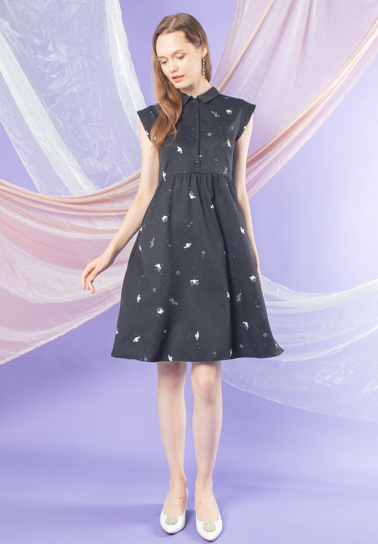 L'zzie | CINNAMOROLL STARRY NIGHT COLLAR DRESS