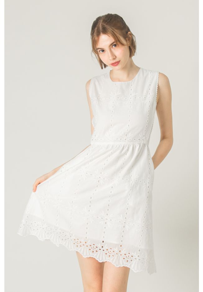 LINDE EYELET DRESS