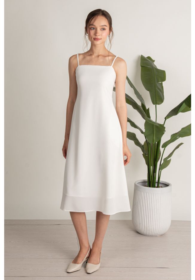 ZENNADI BIAS CUT MIDAXI DRESS