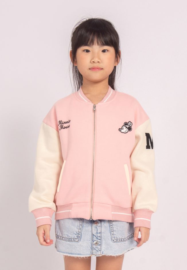 MINNIE EMBROIDERED BOMBER JACKET - KIDS