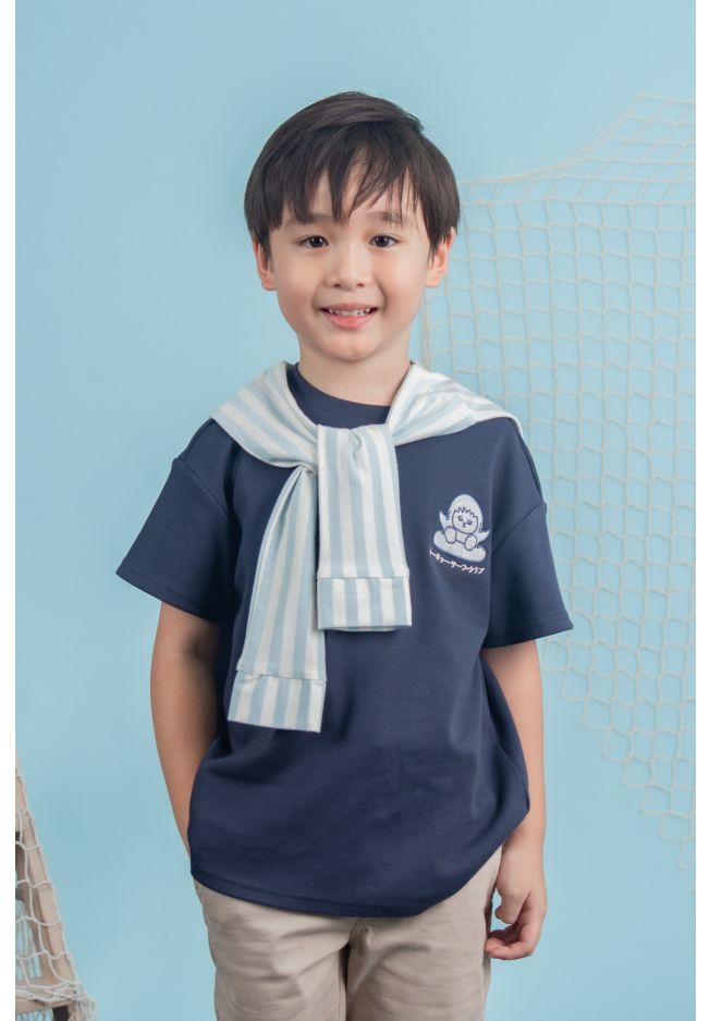MOFUSHARK SAILOR 2 WAY FAUX SWEATER TOP - KIDS