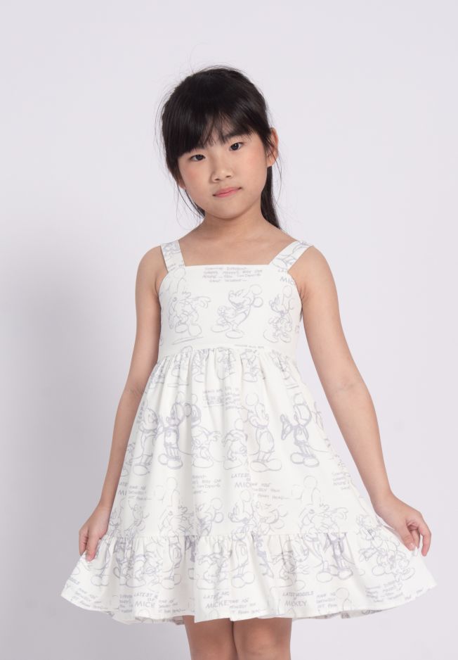 PENCIL SKETCH STRAP DRESS - KIDS